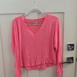 PINK Victoria's Secret Vibrant Pink Knit Top